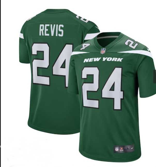 Men's New York Jets #24 Darrelle Revis Green Vapor Untouchable Limited Stitched Jersey Dzhi